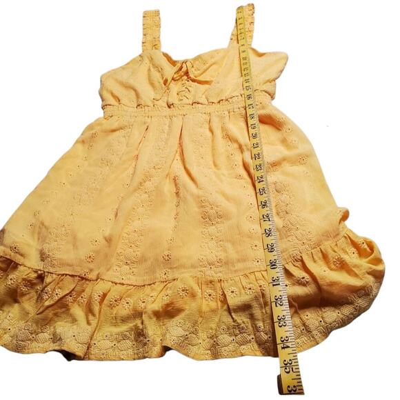 Betsey Johnson Yellow Eyelet Summer Dress Size: M - Picture 3 of 10